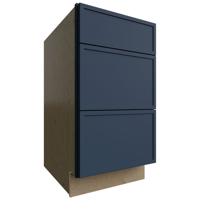 DB18 - Base - 3 Drawers Cabinet - 18 W X 34-1 2 H X 24 D - Luna Indigo