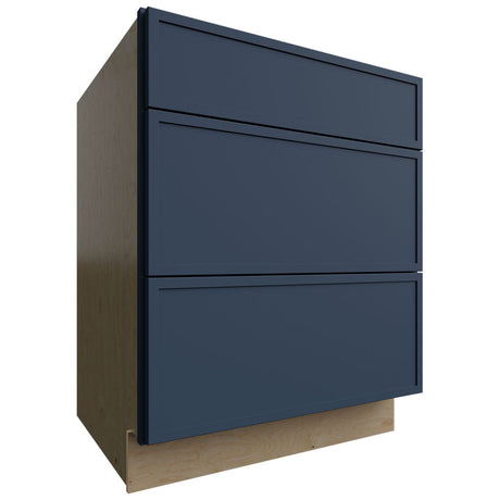 DB27 - Base - 3 Drawers Cabinet - 27 W X 34-1 2 H X 24 D - Luna Indigo