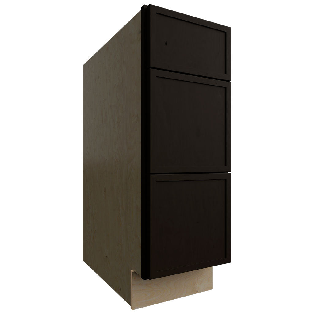 DB12 - Base - 3 Drawers Cabinet - 12 W X 34-1 2 H X 24 D - Luna Kona