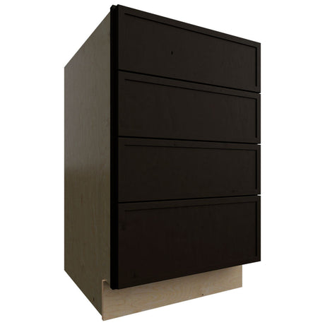 DB21-4 - Base - 4 Drawers Cabinet - 21 W X 34-1 2 H X 24 D - Luna Kona