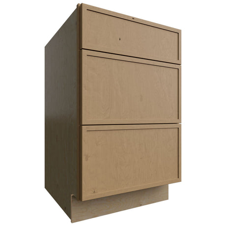 DB21 - Base - 3 Drawers Cabinet - 21 W X 34-1 2 H X 24 D - Luna Timber