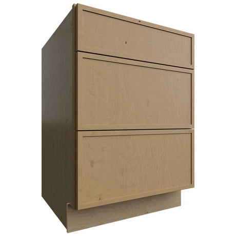 DB24 - Base - 3 Drawers Cabinet - 24 W X 34-1 2 H X 24 D - Luna Timber