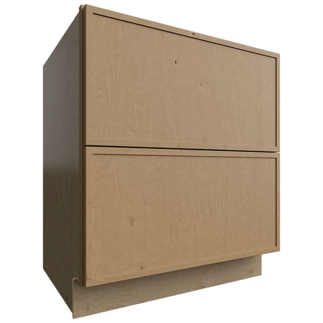 DB30-2 - Base - 2 Drawers Cabinet - 30 W X 34-1 2 H X 24 D - Luna Timber