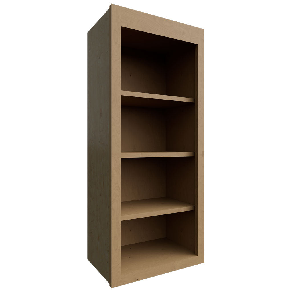 WOS1842 - Wall - Open Shelf - 18 W X 42 H X 12 D - Luna Timber