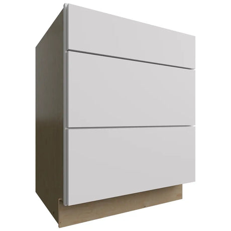 DB27 - Base - 3 Drawers Cabinet - 27 W X 34-1 2 H X 24 D - Luxe Frost