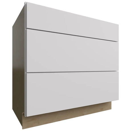 DB36 - Base - 3 Drawers Cabinet - 36 W X 34-1 2 H X 24 D - Luxe Frost