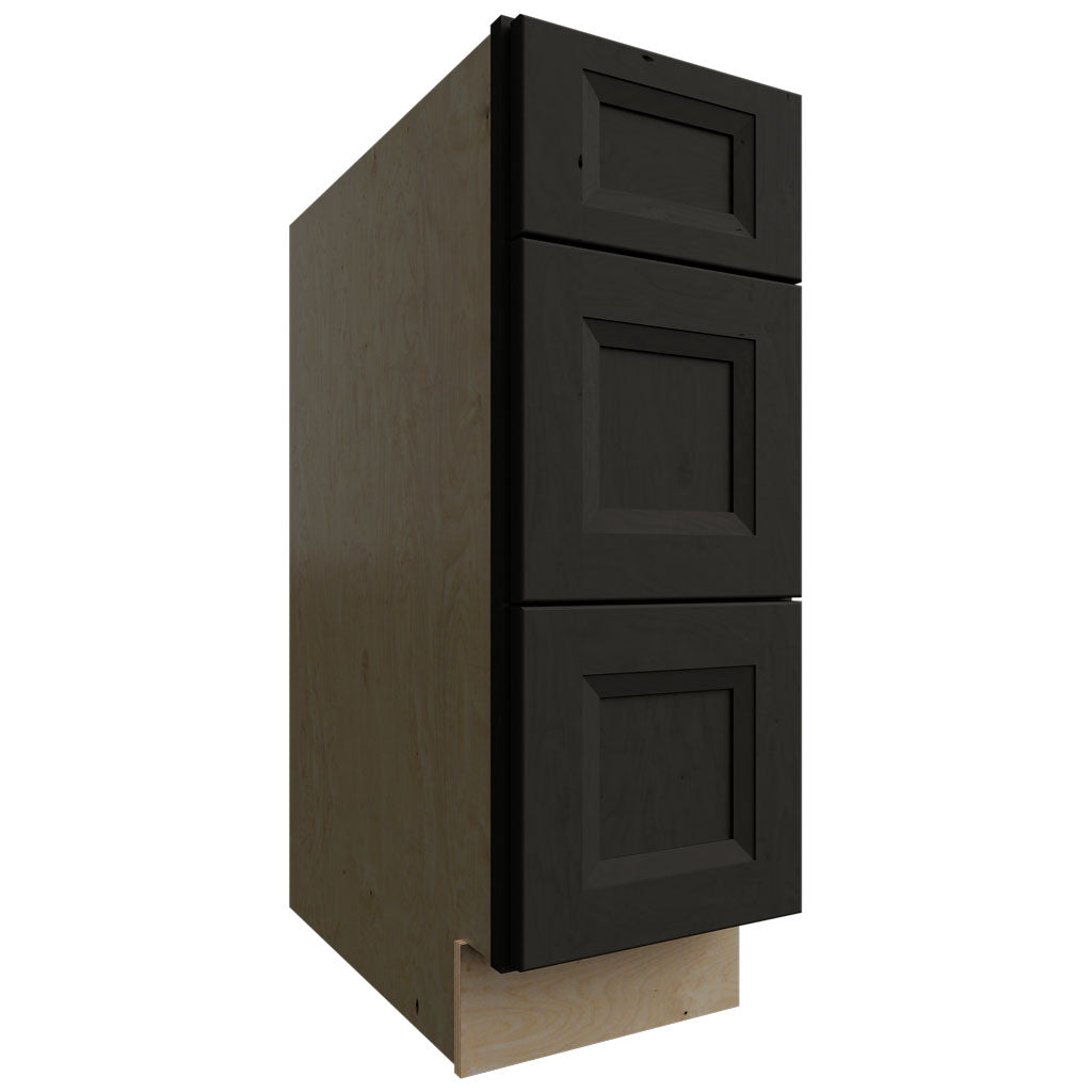 DB12 - Base - 3 Drawers Cabinet - 12 W X 34-1 2 H X 24 D - Onyx Cobblestone