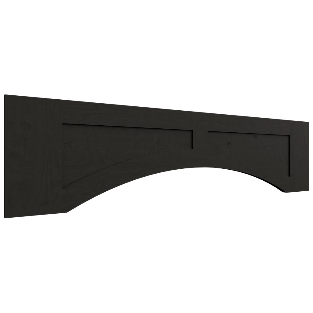 VARP48 - Wall - Arched Recessed Valance - 48 W X 12 H X 3 4 T - Onyx Cobblestone