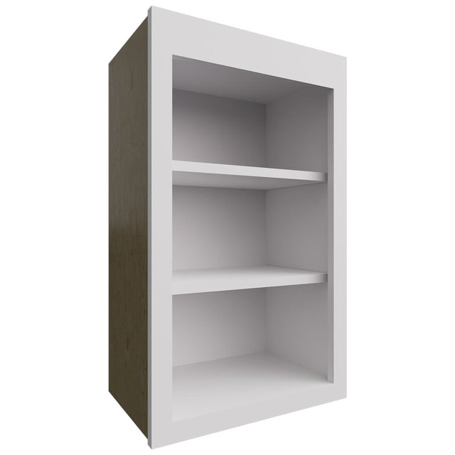 WOS1830 - Wall - Open Shelf - 18 W X 30 H X 12 D - Onyx Frost