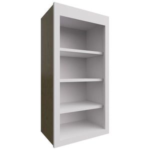 WOS1836 - Wall - Open Shelf - 18 W X 36 H X 12 D - Onyx Frost