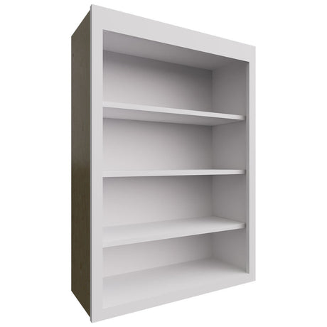 WOS3042 - Wall - Open Shelf - 30 W X 42 H X 12 D - Onyx Frost