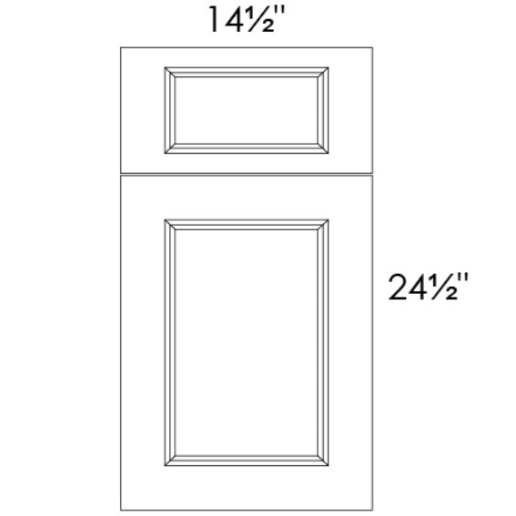 Sample Door ( Sample | Door with Drawer Front - 14-1/2"W X 24-1/2"H ) | Onyx Frost