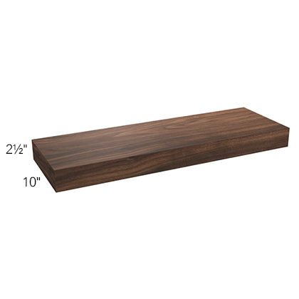 FLS42 WALNUT ( Wall | Floating Shelf - 42"W X 2-1/2"H X 10"D ) | Walnut