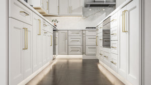 Fusion Dove ( Birch | Plain Cut [ Full Overlay • Satin • Painted ] - 10' X 10' Kitchen Cabinet ) | Assembled In USA