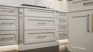 Fusion Dove ( Birch | Plain Cut [ Full Overlay • Satin • Painted ] - 10' X 10' Kitchen Cabinet ) | Assembled In USA