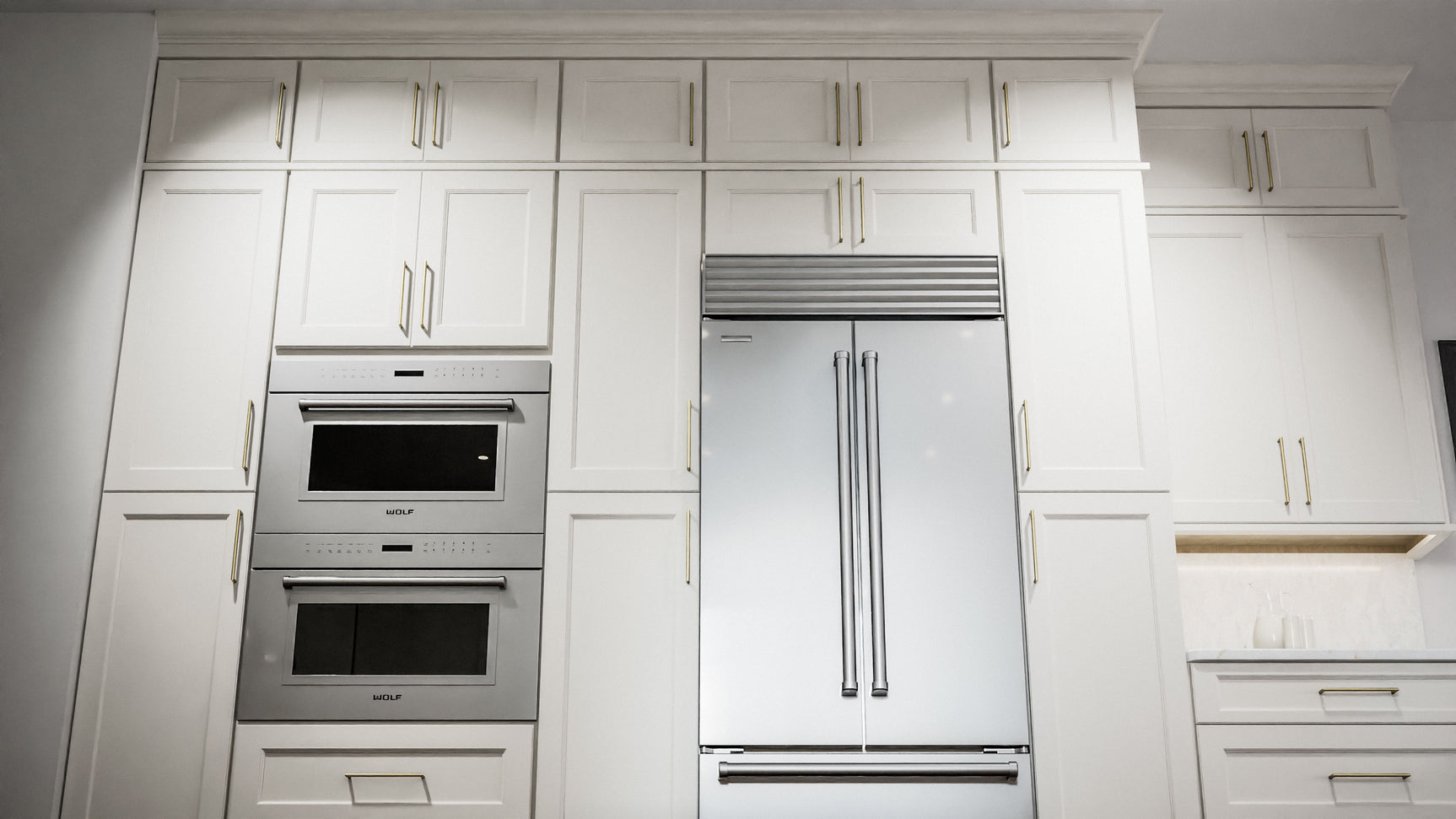 Fusion Dove ( Birch | Plain Cut [ Full Overlay • Satin • Painted ] - 10' X 10' Kitchen Cabinet ) | Assembled In USA