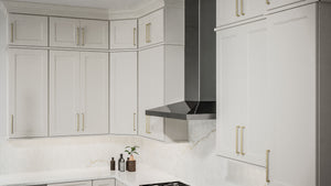 Fusion Dove ( Birch | Plain Cut [ Full Overlay • Satin • Painted ] - 10' X 10' Kitchen Cabinet ) | Assembled In USA