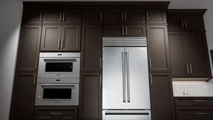 Fusion Kona ( Birch | Plain Cut [ Full Overlay • Satin • Stained ] - 10' X 10' Kitchen Cabinet ) | Assembled In USA