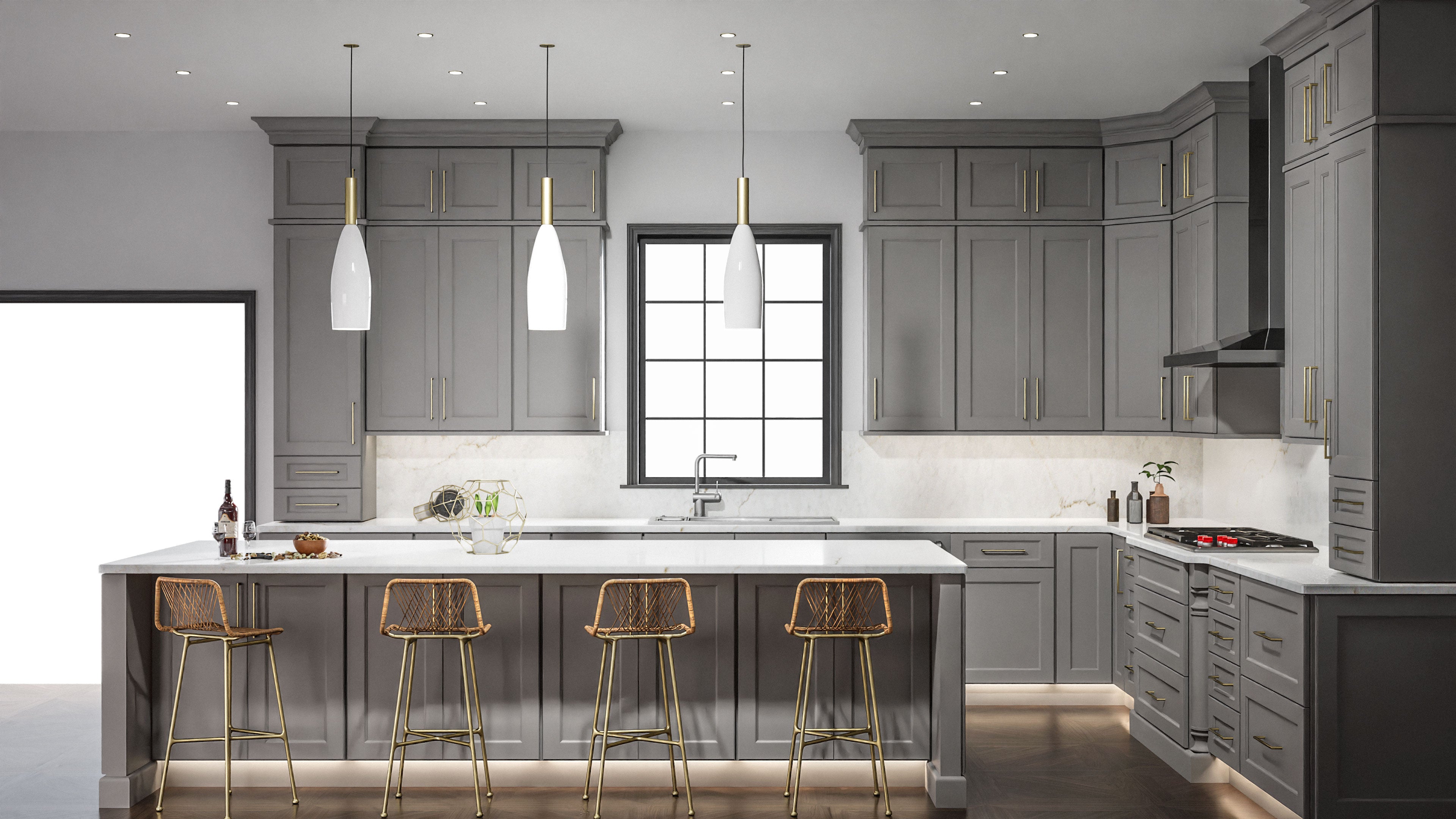 Fabuwood | Fusion Nickel - 10' X 10' Kitchen Cabinet | Birch