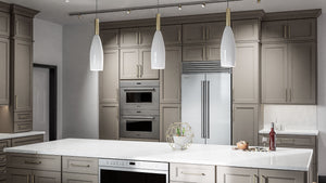 Fusion Oyster ( Birch | Plain Cut [ Full Overlay • Satin • Painted ] - 10' X 10' Kitchen Cabinet ) | Assembled In USA