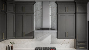 Fusion Stone ( Birch | Plain Cut [ Full Overlay • Satin • Painted ] - 10' X 10' Kitchen Cabinet ) | Assembled In USA