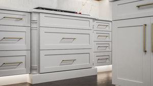 Galaxy Frost ( Birch | Plain Cut [ Full Overlay • Satin • Painted ] - 10' X 10' Kitchen Cabinet ) | Assembled In USA