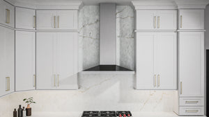 Galaxy Frost ( Birch | Plain Cut [ Full Overlay • Satin • Painted ] - 10' X 10' Kitchen Cabinet ) | Assembled In USA