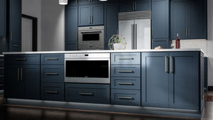 Galaxy Indigo ( Birch | Plain Cut [ Full Overlay • Satin • Painted ] - 10' X 10' Kitchen Cabinet ) | Assembled In USA