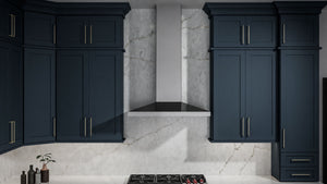 Galaxy Indigo ( Birch | Plain Cut [ Full Overlay • Satin • Painted ] - 10' X 10' Kitchen Cabinet ) | Assembled In USA