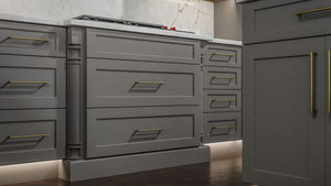 Galaxy Nickel ( Birch | Plain Cut [ Full Overlay • Satin • Painted ] - 10' X 10' Kitchen Cabinet ) | Assembled In USA