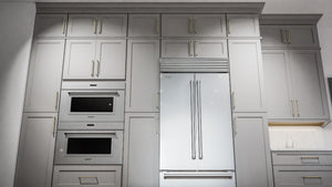 Galaxy Nickel ( Birch | Plain Cut [ Full Overlay • Satin • Painted ] - 10' X 10' Kitchen Cabinet ) | Assembled In USA