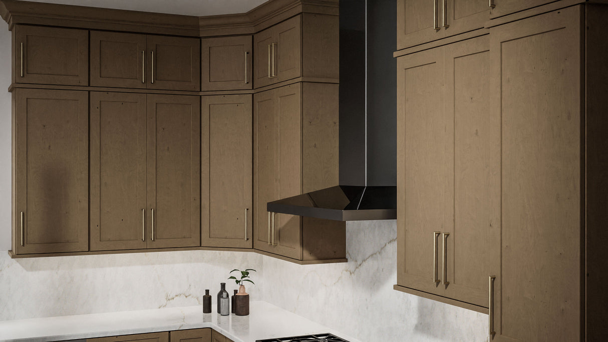 Galaxy Mocha ( Birch | Plain Cut [ Full Overlay • Satin • Stained ] - 10' X 10' Kitchen Cabinet ) | Assembled In USA