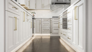 Imperio Dove ( Birch | Plain Cut [ Full Overlay • Satin • Painted ] - 10' X 10' Kitchen Cabinet ) | Assembled In USA