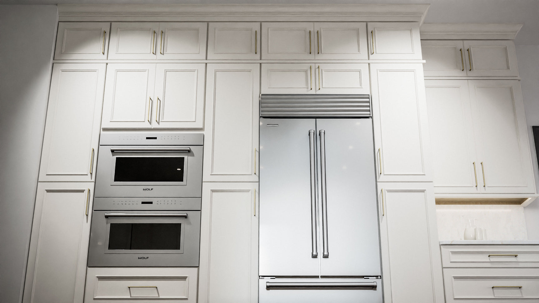 Imperio Dove ( Birch | Plain Cut [ Full Overlay • Satin • Painted ] - 10' X 10' Kitchen Cabinet ) | Assembled In USA