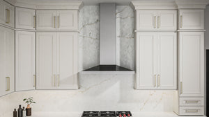 Imperio Dove ( Birch | Plain Cut [ Full Overlay • Satin • Painted ] - 10' X 10' Kitchen Cabinet ) | Assembled In USA