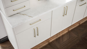 Luna Dove ( Birch | Plain Cut [ Full Overlay • Satin • Painted ] - 10' X 10' Kitchen Cabinet ) | Assembled In USA