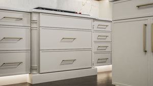 Luna Dove ( Birch | Plain Cut [ Full Overlay • Satin • Painted ] - 10' X 10' Kitchen Cabinet ) | Assembled In USA