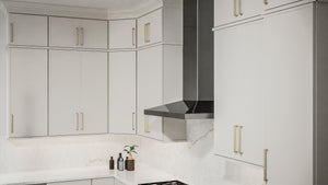 Luna Dove ( Birch | Plain Cut [ Full Overlay • Satin • Painted ] - 10' X 10' Kitchen Cabinet ) | Assembled In USA