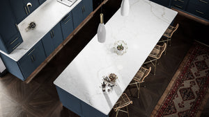 Luna Indigo ( Birch | Plain Cut [ Full Overlay • Satin • Painted ] - 10' X 10' Kitchen Cabinet ) | Assembled In USA