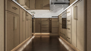 Luna Timber ( Birch | Plain Cut [ Full Overlay • Satin • Stained ] - 10' X 10' Kitchen Cabinet ) | Assembled In USA