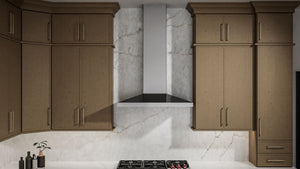 Luna Timber ( Birch | Plain Cut [ Full Overlay • Satin • Stained ] - 10' X 10' Kitchen Cabinet ) | Assembled In USA