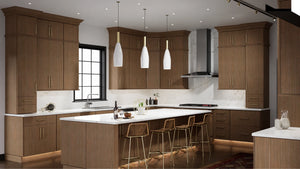 Luxe Canyon Oak ( White Oak | Rift Cut [ Full Overlay • Satin • Stained ] - 10' X 10' Kitchen Cabinet ) | Assembled In USA