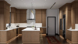 Luxe Canyon Oak ( White Oak | Rift Cut [ Full Overlay • Satin • Stained ] - 10' X 10' Kitchen Cabinet ) | Assembled In USA