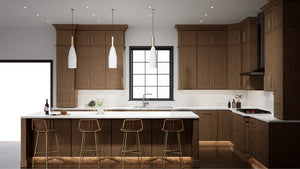 Luxe Canyon Oak ( White Oak | Rift Cut [ Full Overlay • Satin • Stained ] - 10' X 10' Kitchen Cabinet ) | Assembled In USA