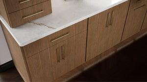 Luxe Canyon Oak ( White Oak | Rift Cut [ Full Overlay • Satin • Stained ] - 10' X 10' Kitchen Cabinet ) | Assembled In USA