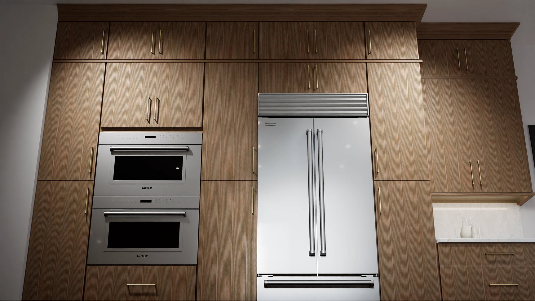 Luxe Canyon Oak ( White Oak | Rift Cut [ Full Overlay • Satin • Stained ] - 10' X 10' Kitchen Cabinet ) | Assembled In USA