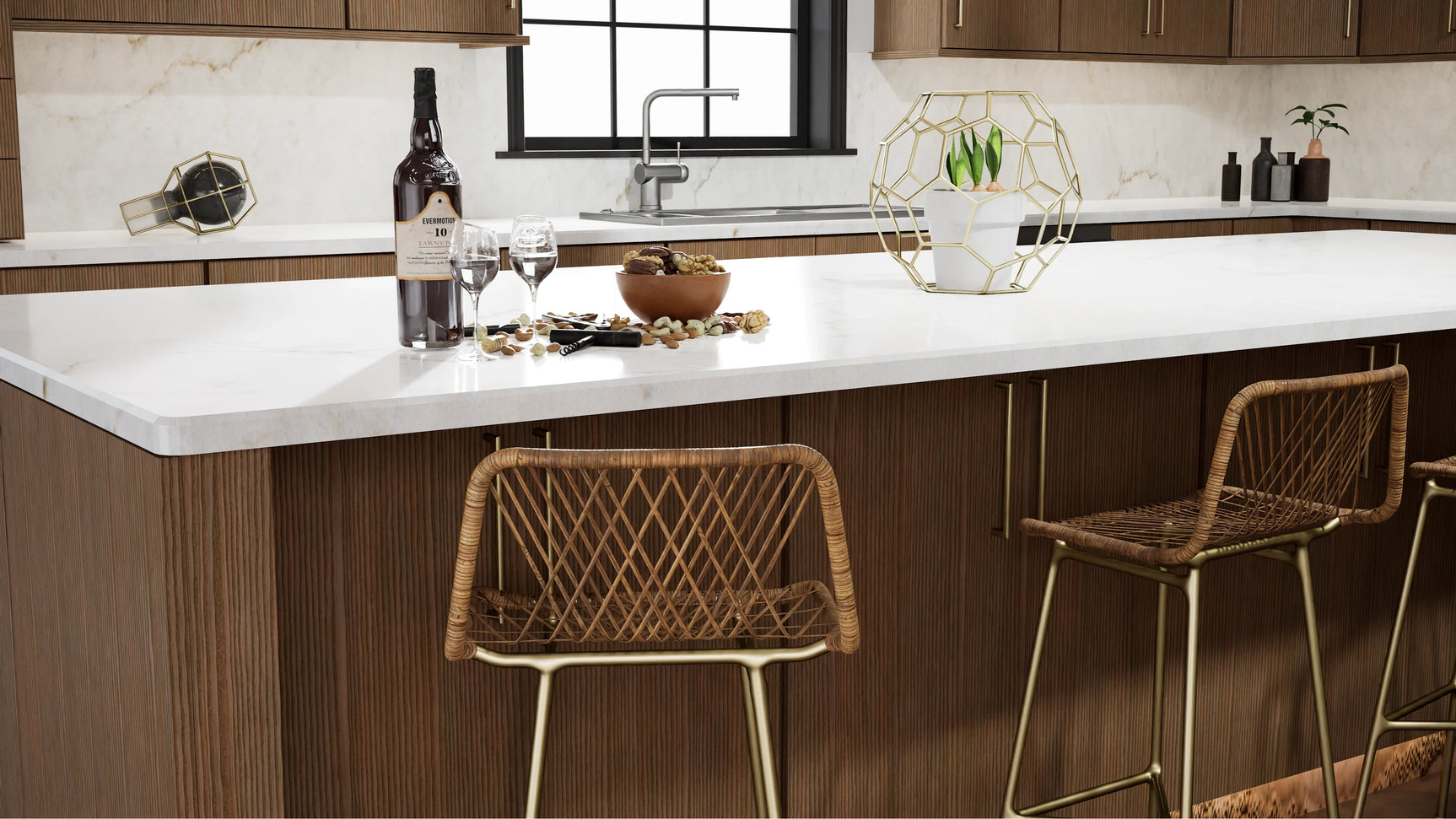 Luxe Canyon Oak ( White Oak | Rift Cut [ Full Overlay • Satin • Stained ] - 10' X 10' Kitchen Cabinet ) | Assembled In USA