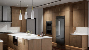 Luxe Canyon Oak ( White Oak | Rift Cut [ Full Overlay • Satin • Stained ] - 10' X 10' Kitchen Cabinet ) | Assembled In USA