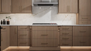 Luxe Desert Oak ( White Oak | Rift Cut [ Full Overlay • Satin • Stained ] - 10' X 10' Kitchen Cabinet ) | Assembled In USA