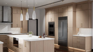 Luxe Desert Oak ( White Oak | Rift Cut [ Full Overlay • Satin • Stained ] - 10' X 10' Kitchen Cabinet ) | Assembled In USA